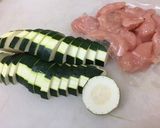 鶏肉とズッキーニのマヨドレ炒め作り方1写真