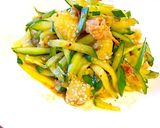 夏野菜と豚肉のカリカリ和え作り方4写真