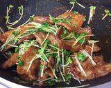 豚肉とかいわれの辛味噌焼き作り方3写真