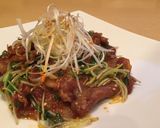豚肉とかいわれの辛味噌焼き作り方4写真