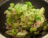 簡単★たっぷりレタスのひき肉ポン酢炒め作り方4写真
