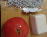トマトと豆腐にカリカリシラス乗せサラダ作り方1写真