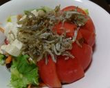 トマトと豆腐にカリカリシラス乗せサラダ作り方3写真