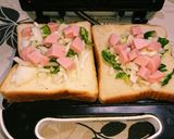 旨ウマ♪朝ごはん！カリカリホットサンド作り方2写真