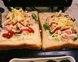 旨ウマ♪朝ごはん！カリカリホットサンド作り方3写真