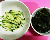 簡単!!きゅうりとわかめの麺つゆ和え作り方1写真