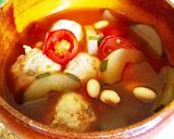 爽やか夏野菜のセロリ団子スープ作り方6写真