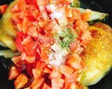 骨付き鶏もも肉のトマト煮込みチーズ添え作り方5写真