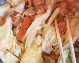 簡単な油不要な味噌ホルモンとキャベツ炒め作り方6写真