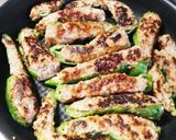 甘辛だれで☆万願寺とうがらしの肉詰め作り方8写真