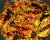 甘辛だれで☆万願寺とうがらしの肉詰め作り方11写真