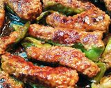 甘辛だれで☆万願寺とうがらしの肉詰め作り方13写真