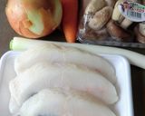 カラスガレイ・人参・シイタケのホイル蒸し作り方1写真
