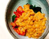 朝食やご飯のお供に♪モロヘイヤ納豆キムチ作り方3写真