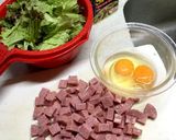 休日ランチ☆スパムとレタスのチャーハン作り方2写真