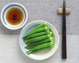 簡単　ゆでオクラ（丸オクラ）の麺つゆ味作り方3写真