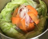 鍋の中で作る超簡単ロールキャベツ作り方5写真