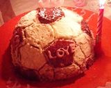 お誕生日に♪サッカーボール☆ケーキ作り方9写真