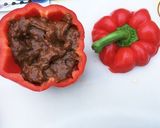 キャンプ飯☆パプリカのチーズカレー詰め♪作り方2写真