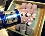 お弁当にも★かわいい【クルクル磯辺豚串】作り方4写真