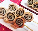 お弁当にも★かわいい【クルクル磯辺豚串】作り方6写真
