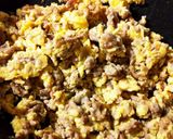 簡単♡ママランチ♪ひき肉＆卵ののっけ丼作り方4写真