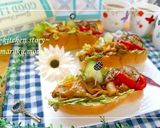 豚肉のカレーソテーと夏野菜のロールパン作り方9写真