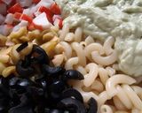 カニカマとオリーブの冷製アボカドパスタ作り方6写真