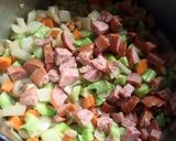 満足ランチ☆雑穀米入り具沢山スープ 雑炊作り方3写真