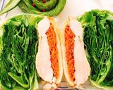 鶏胸オイル煮とレタスたっぷり油揚げサンド作り方15写真