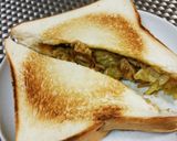 サムライ特製カレー焼そばホットサンド❤作り方4写真