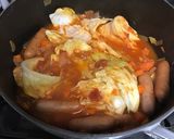 キャベツとウィンナーのトマト煮込み作り方4写真