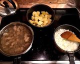 牛すじ、バラ、もも肉のカレーライス作り方5写真
