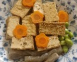 厚揚げとしかくまめのごま炊き作り方5写真