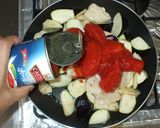 スープパスタ♪簡単トマト缶と鶏むね肉作り方8写真
