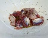 レモンペパーミックスだれで砂肝も蒸し焼き作り方3写真
