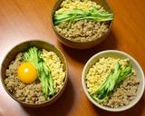 味噌でしっとり、三色そぼろ丼。作り方7写真