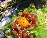 マグロユッケと水菜の冷製パスタ作り方7写真