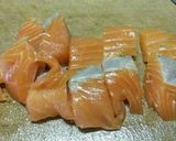 銀鮭と豆苗のヘルシー炊き込みご飯作り方5写真