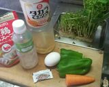 豆苗のカラフル卵炒め作り方1写真