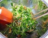 豆苗と桜えびのオリーブオイル和え作り方2写真