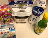 材料使い切り☆カルピス風味のレアチーズ作り方1写真