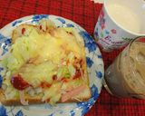 キャベツ&ベーコンエッグチーズ焼き作り方4写真
