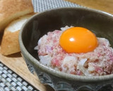おつまみに★簡単まぐろの和風タルタル作り方8写真