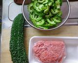 合挽き肉で作るゴーヤチャンプル作り方1写真