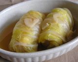 おさかなｿｰｾｰｼﾞでロール白菜作り方5写真