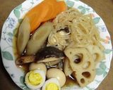 人参・レンコン・ゴボウなどの夏の野菜煮物作り方4写真