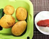 レンチン★簡単【コロコロ明太ポテサラ】作り方1写真