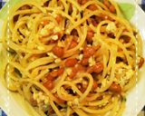 お茶漬けの素で簡単！和風卵クリームパスタ作り方5写真