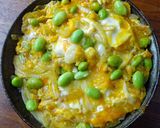 たまご丼・・枝豆たくさんのたまご丼作り方5写真